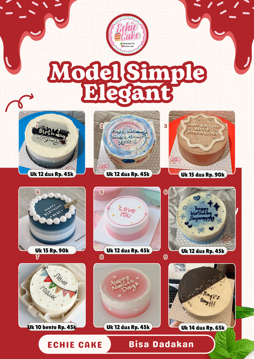 Bento Cake Minimalis