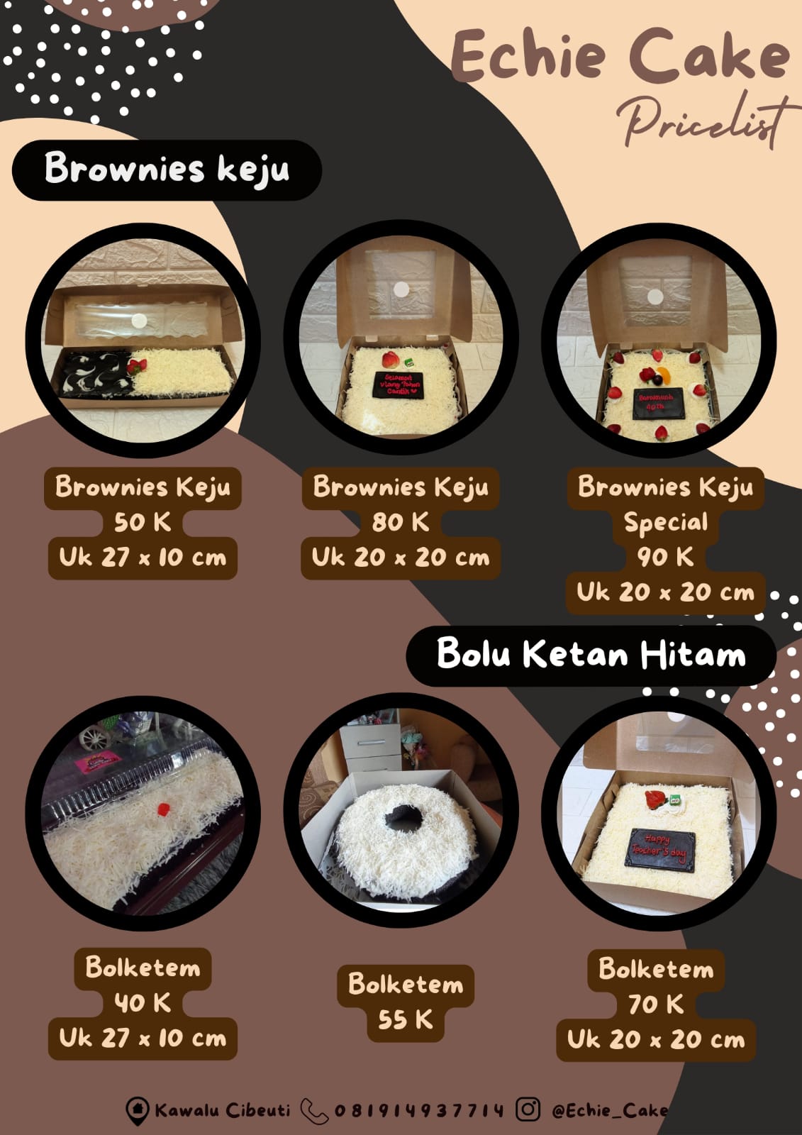 Pricelist Echie Cake