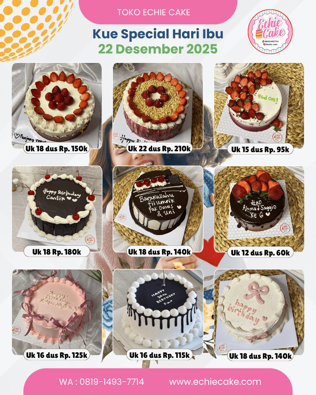 Pricelist Echie Cake